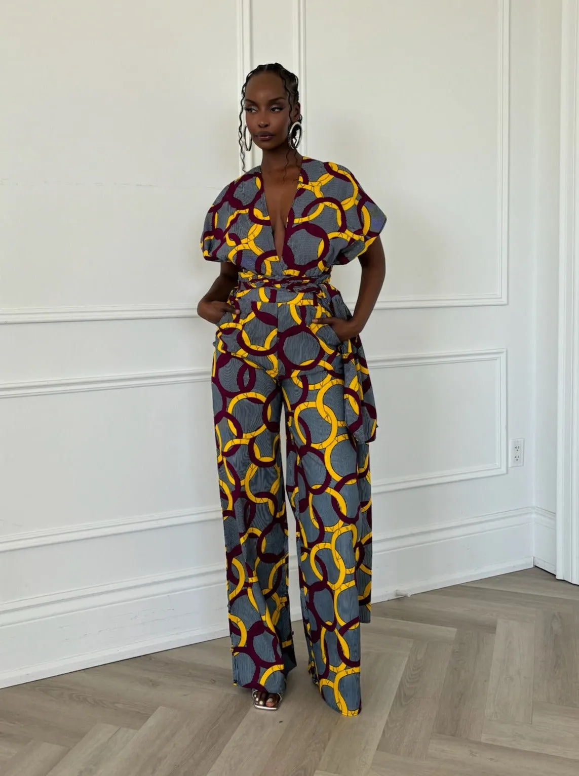 POSI African print infinity jumpsuit (3 LENGTH)