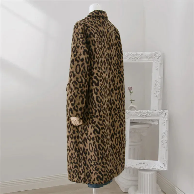 Pre Order:  Leopard Print Double Breasted Coat