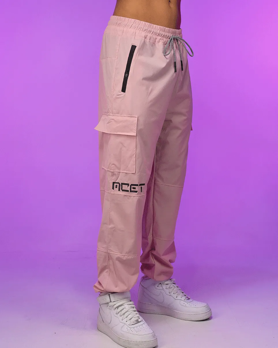 Pretty Pink Unisex Water Resistant Cargo Joggers