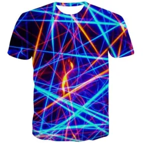 Psychedelic T shirts Men Geometric T-shirts 3d Flame Tshirt Printed Galaxy Space T-shirts Graphic Harajuku Shirt Print