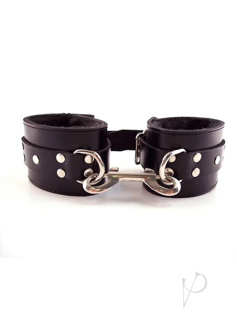 Rouge Fur Wrist Cuffs Black