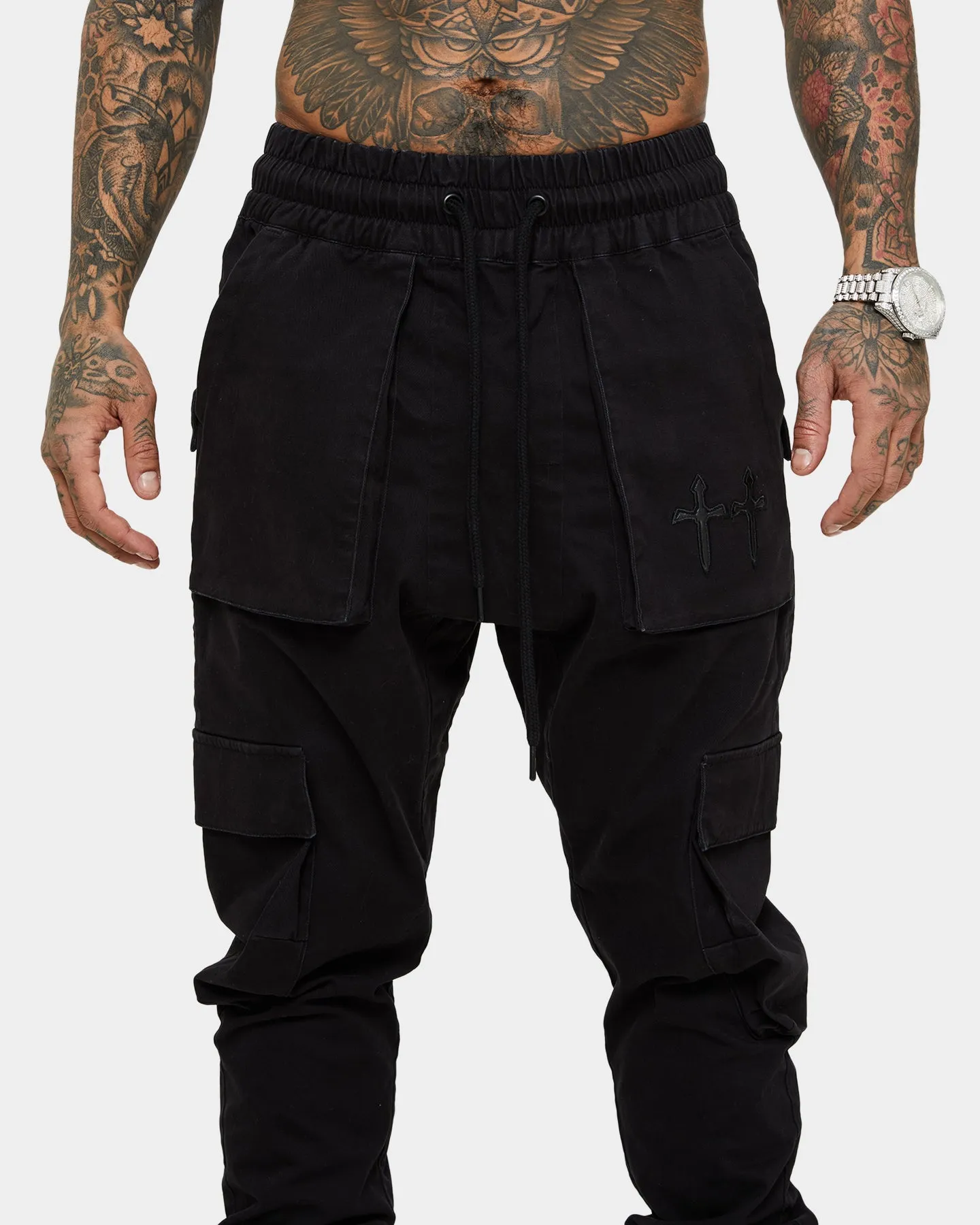 Saint Morta Day of the Dead Joggers Black