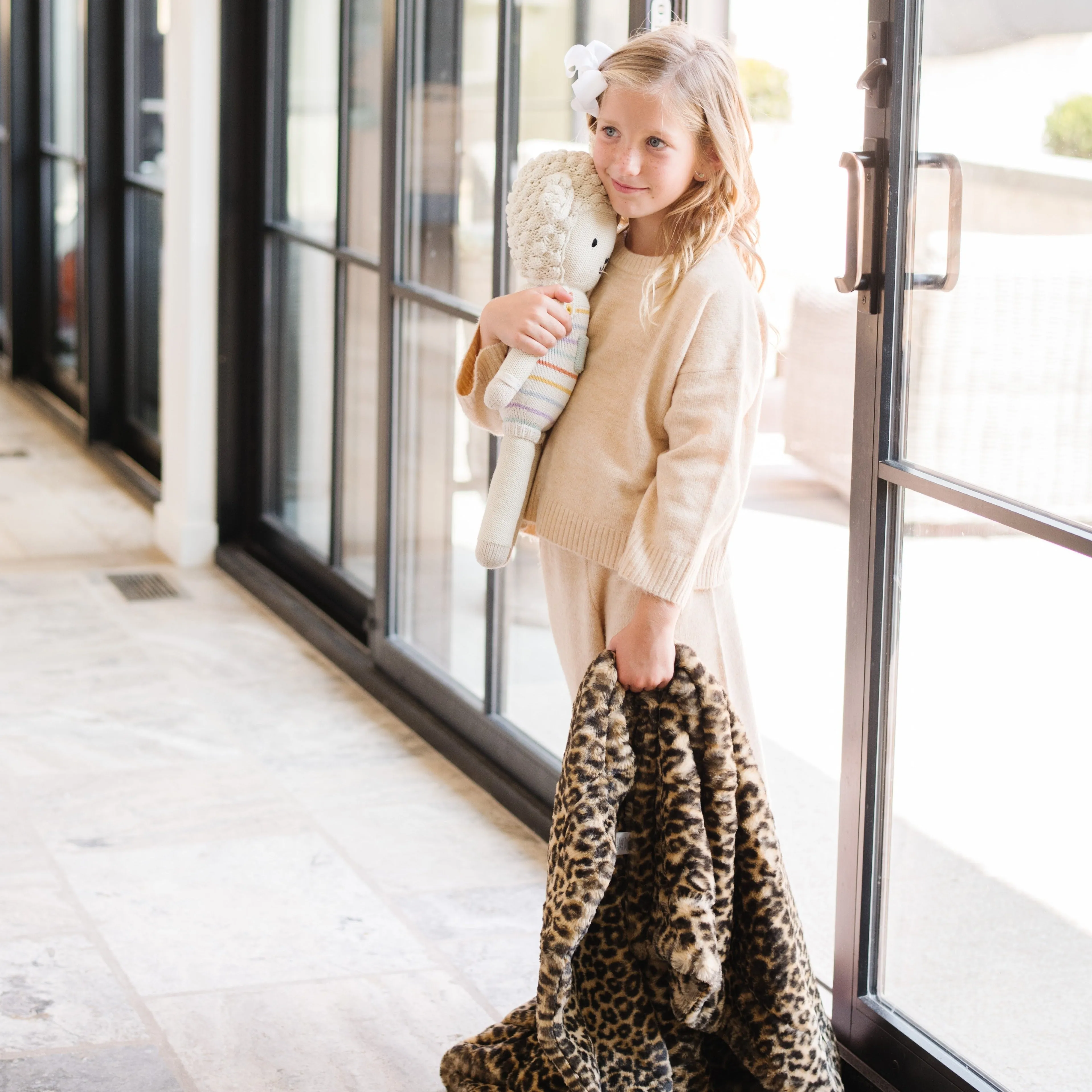 Saranoni Faux Fur Receiving | Classic Leopard