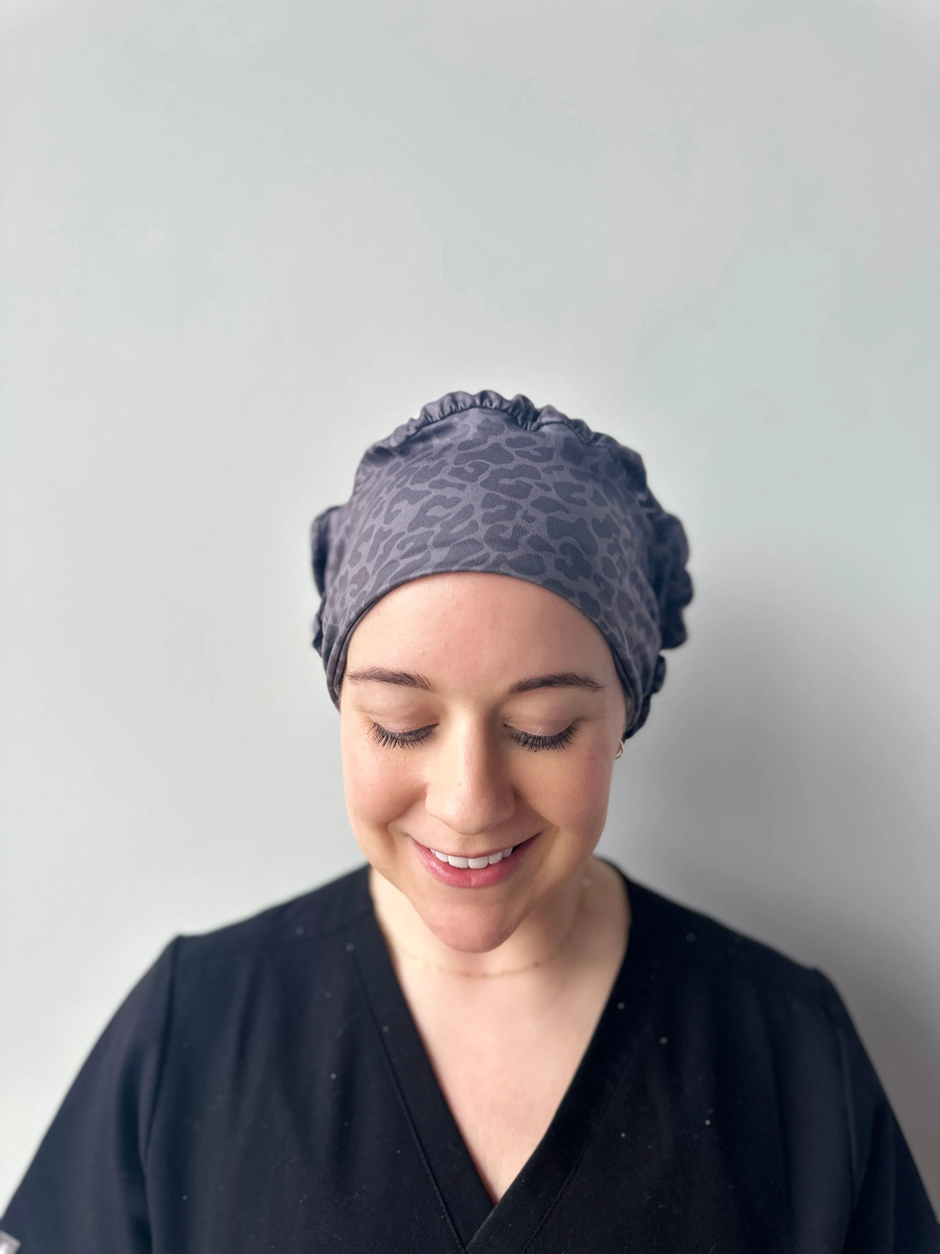 Scrub Hat - Onyx Leopard