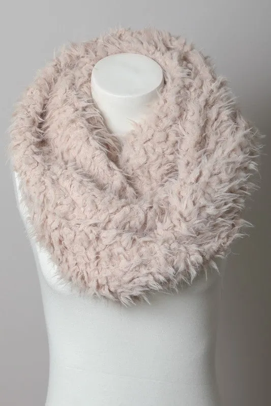 Shaggy Faux Fur Infinity Scarf