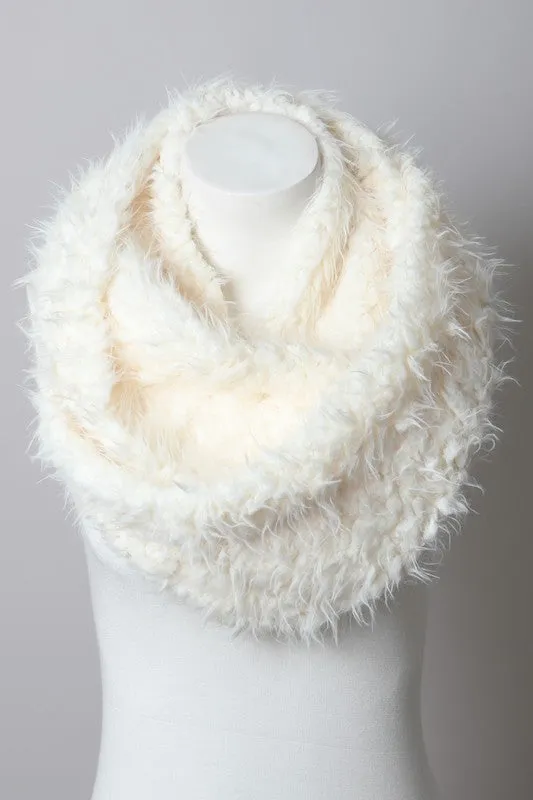 Shaggy Faux Fur Infinity Scarf