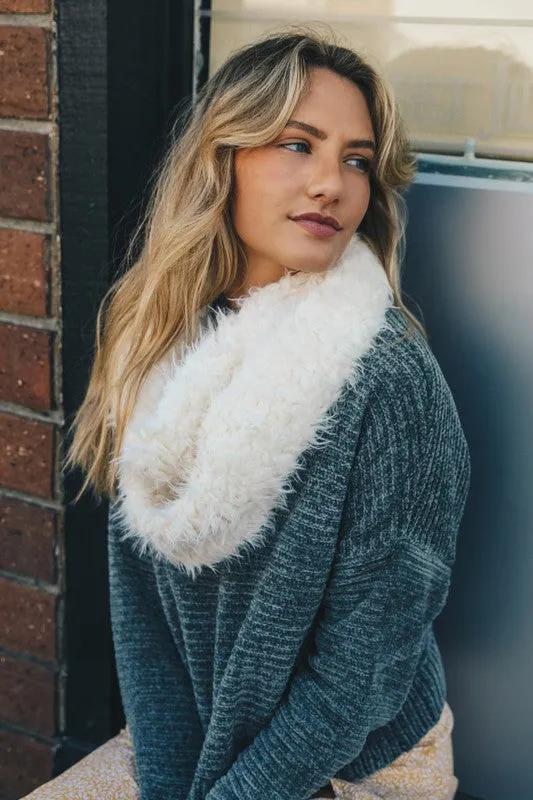 Shaggy Faux Fur Infinity Scarf