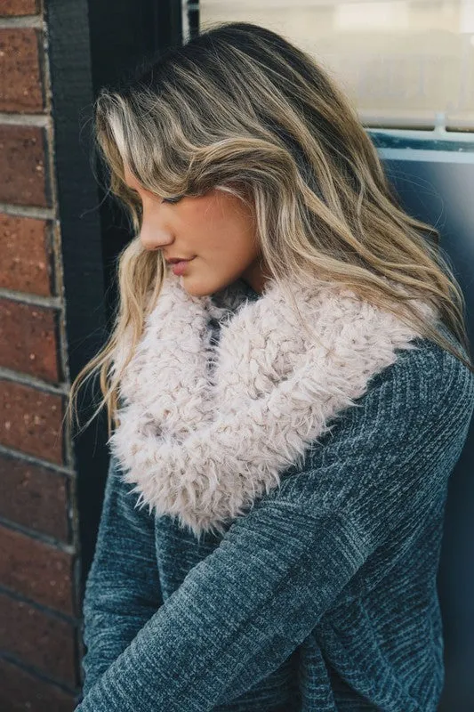 Shaggy Faux Fur Infinity Scarf