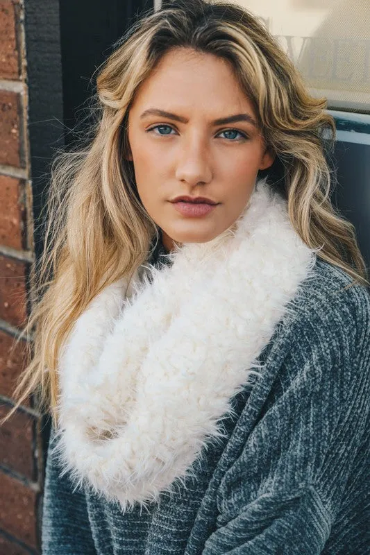 Shaggy Faux Fur Infinity Scarf