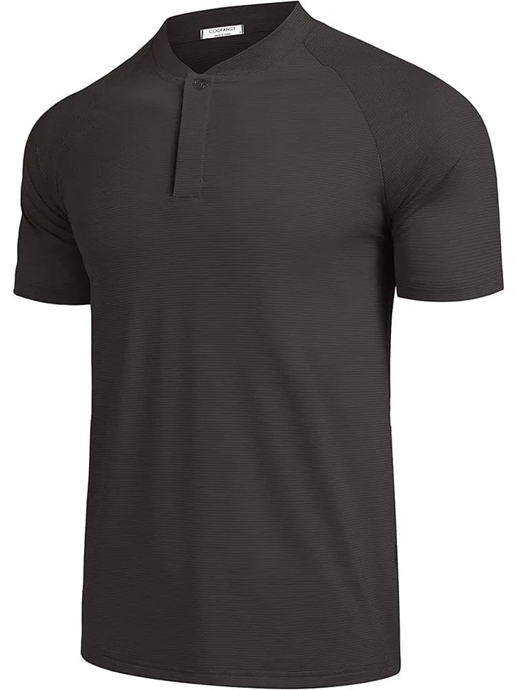 Short Sleeve Collarless Golf Polo Shirts (US Only)