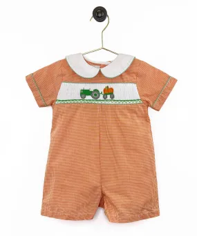 Smocked Pumpkin Romper