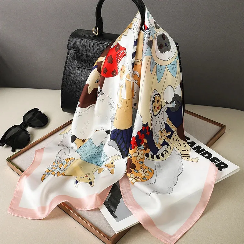 Sophisticated Silk Satin Scarf