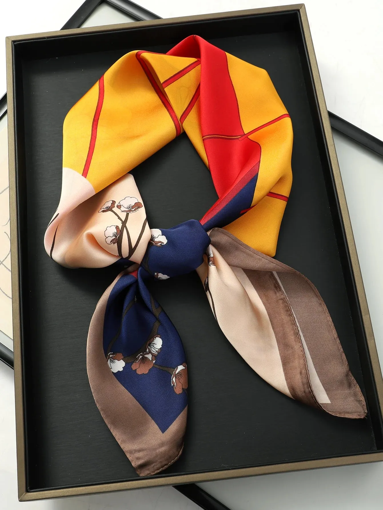 Sophisticated Silk Satin Scarf