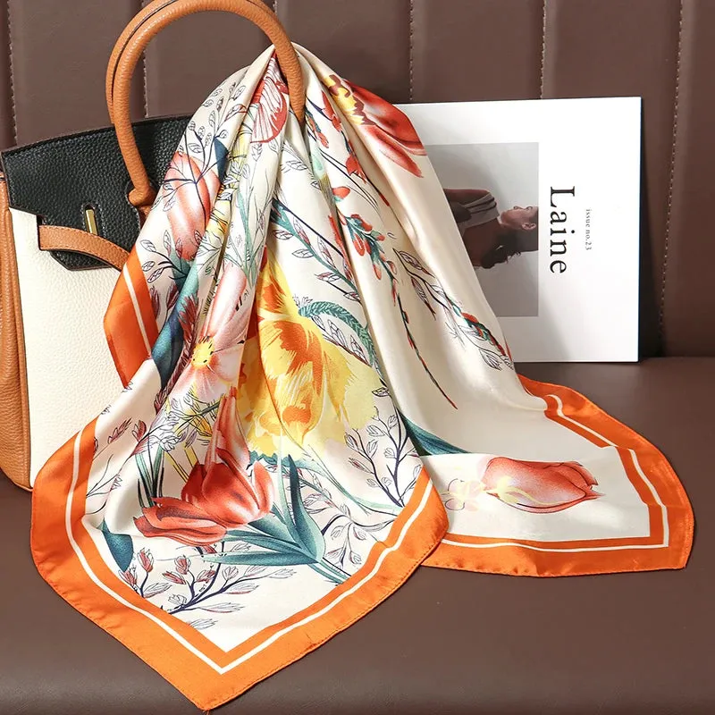 Sophisticated Silk Satin Scarf