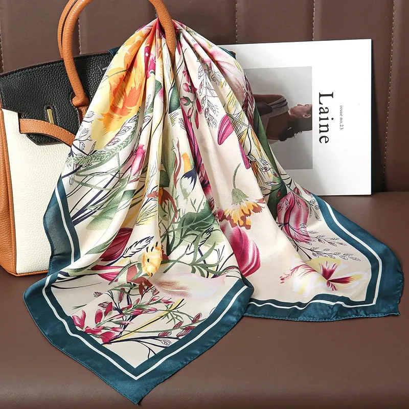 Sophisticated Silk Satin Scarf