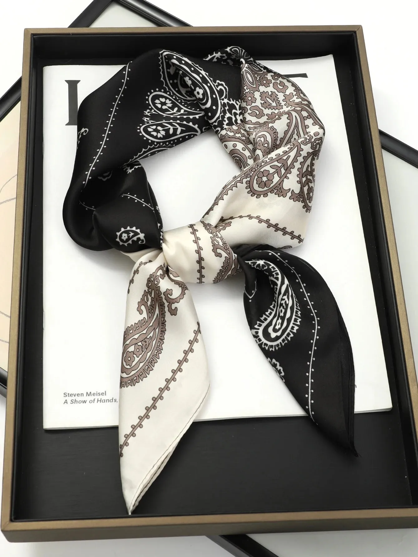 Sophisticated Silk Satin Scarf