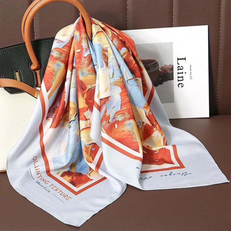 Sophisticated Silk Satin Scarf