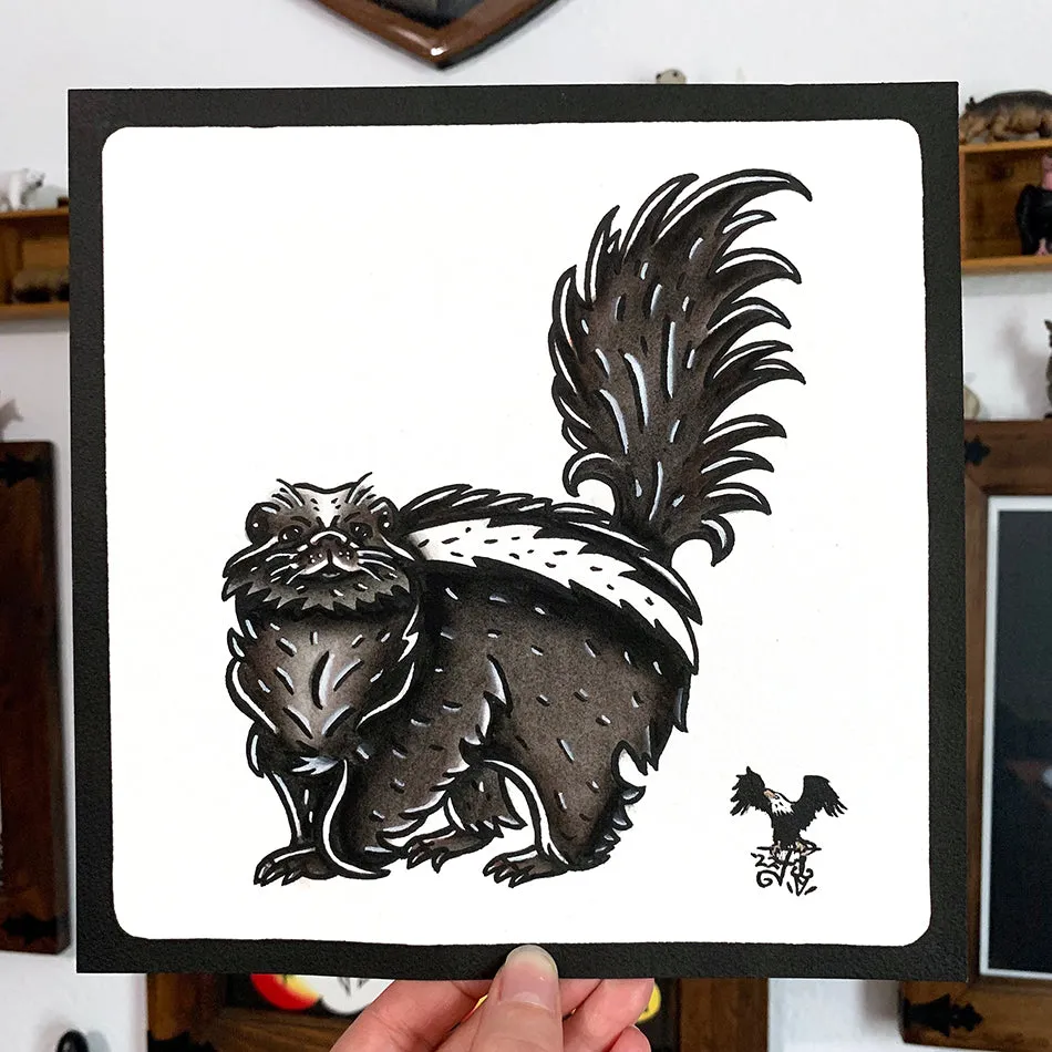 Striped Skunk Original Painting