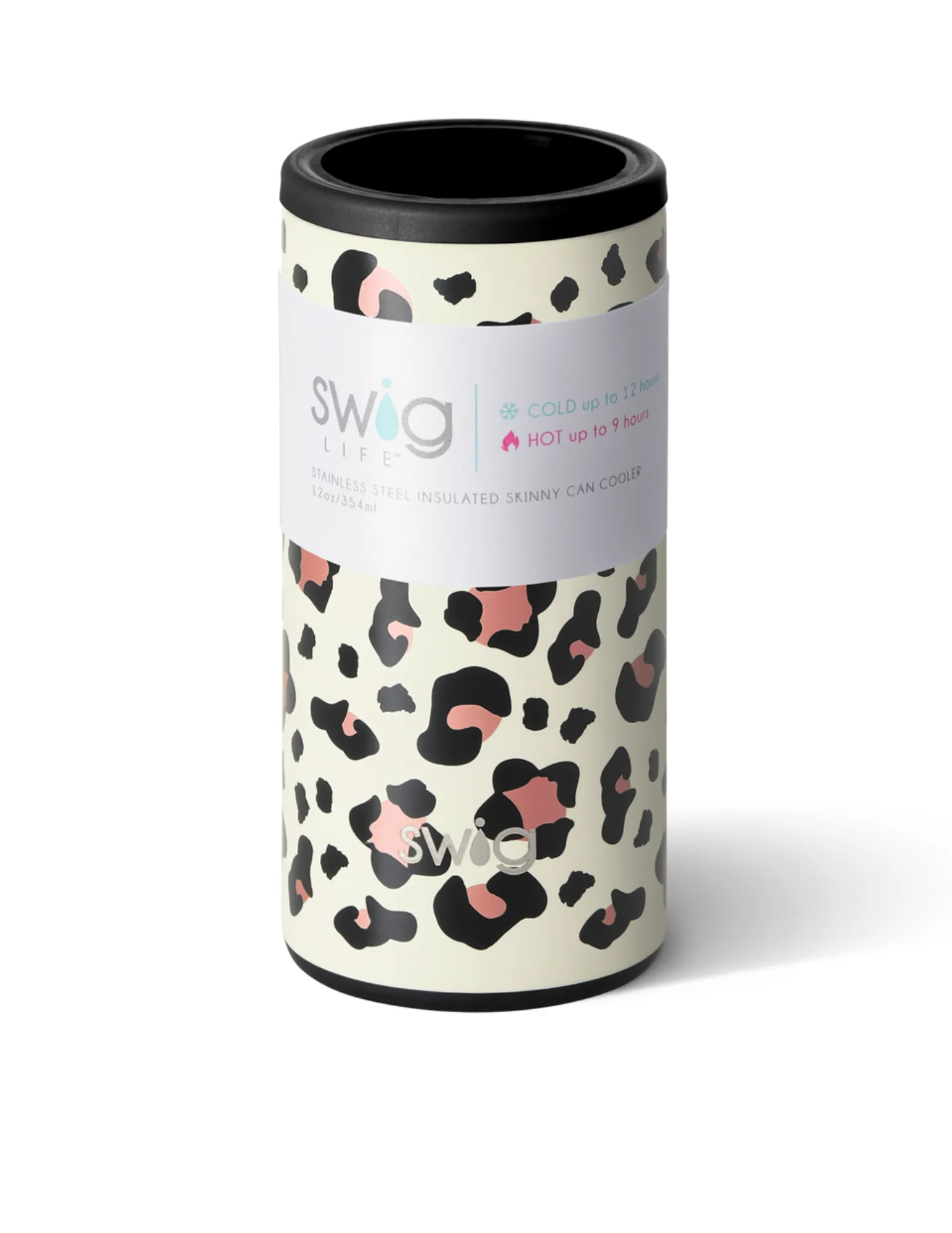 Swig Life Luxy Leopard Slim Can Cooler