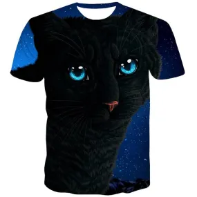 t shirt kitten cat 3D shirt art costume men pet Casual