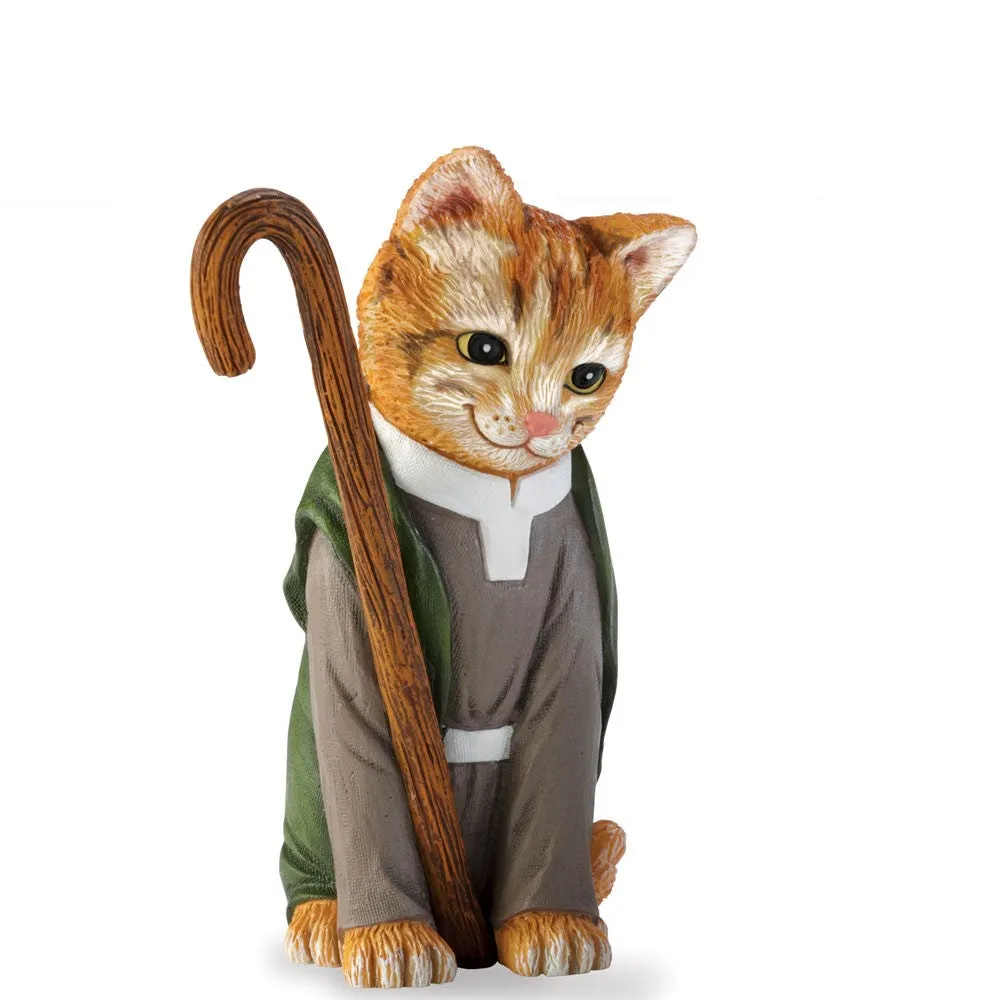 The Bradford Exchange Adoring Dad Issue #2 from The PURR-fect Christmas Pageant Nativity Cat Figurine Collection Handcrafted and Hand-painted 4.5-inches