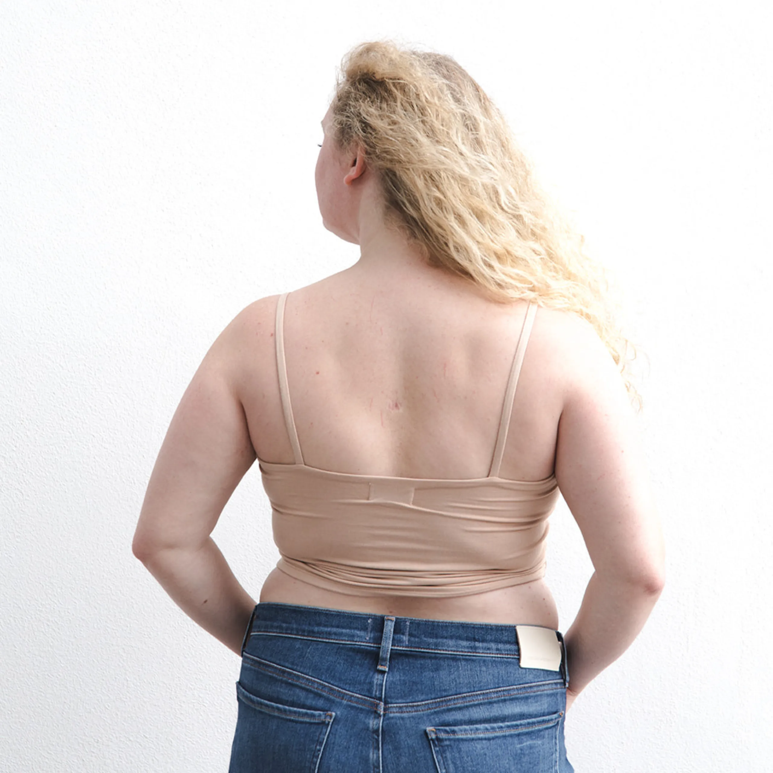 The Kyla - Double Layer Crop - Light Nude