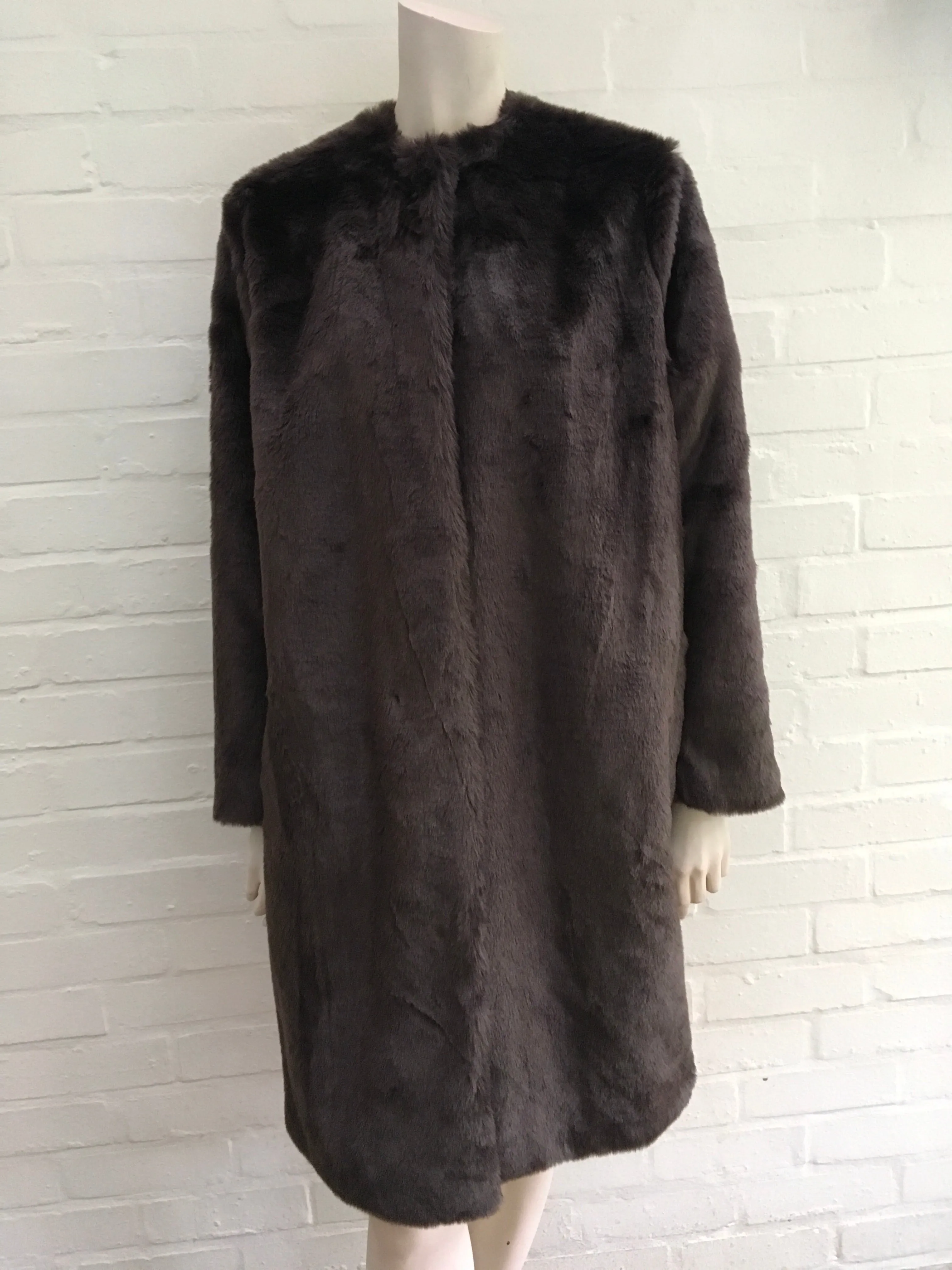 TIGER OF SWEDEN ANIS FAUX FUR BROWN COAT Ladies