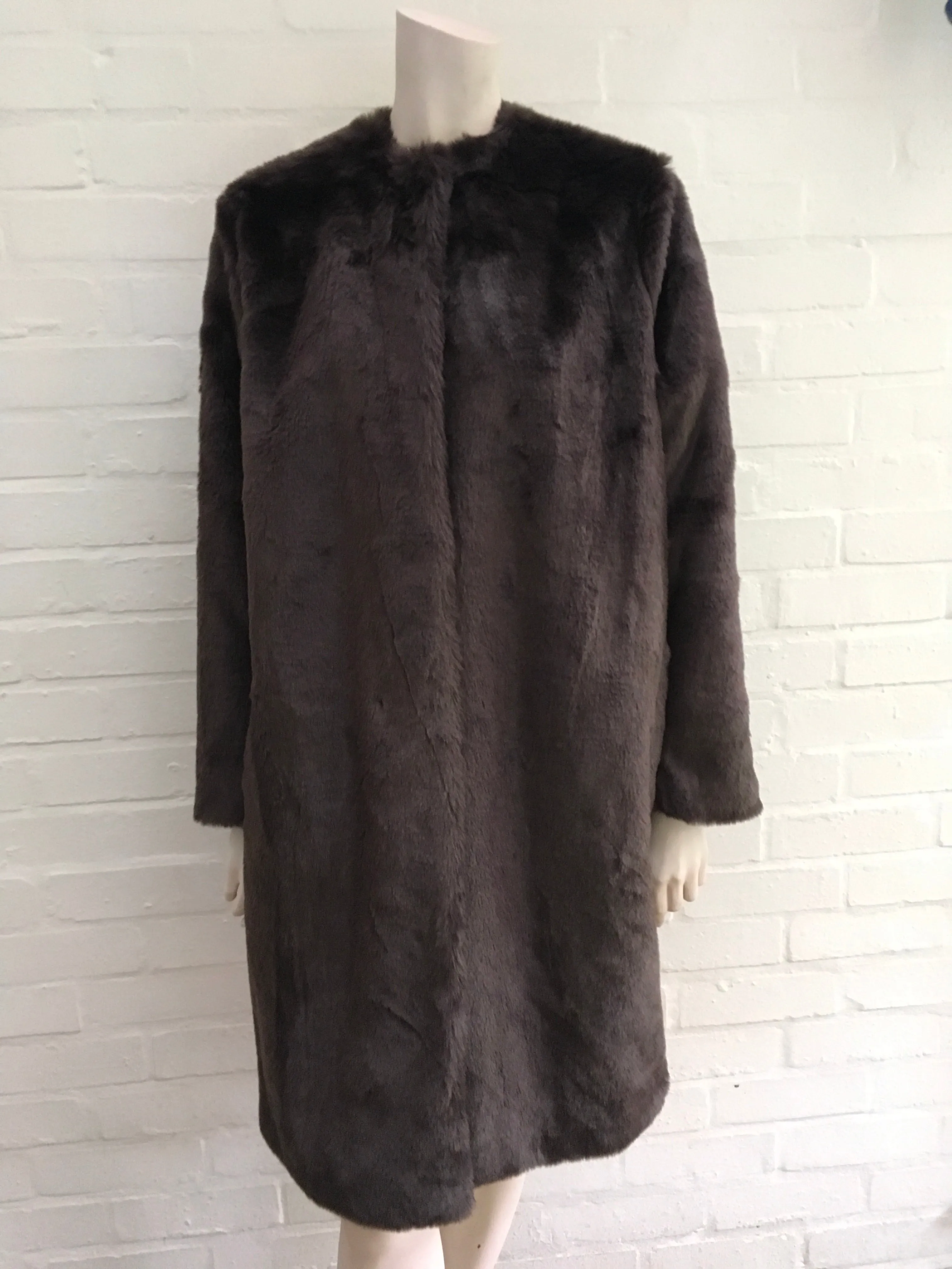 TIGER OF SWEDEN ANIS FAUX FUR BROWN COAT Ladies