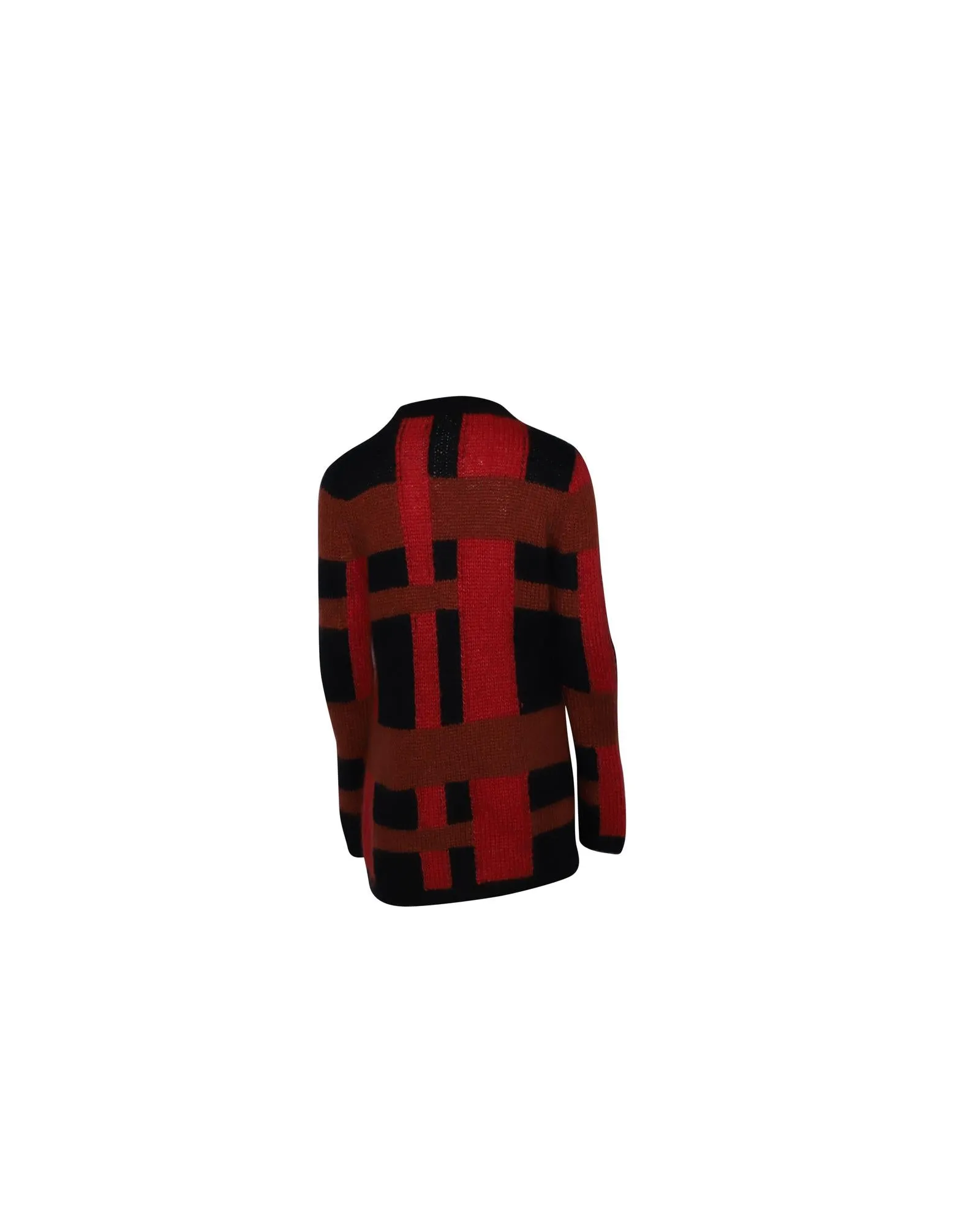 Tod's Checkered Jumper in Red Mohair