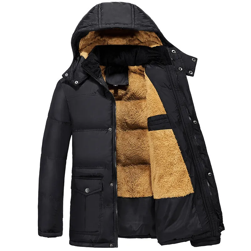 Tommy™ bont gevoerd zwart met rits Parka winterjas