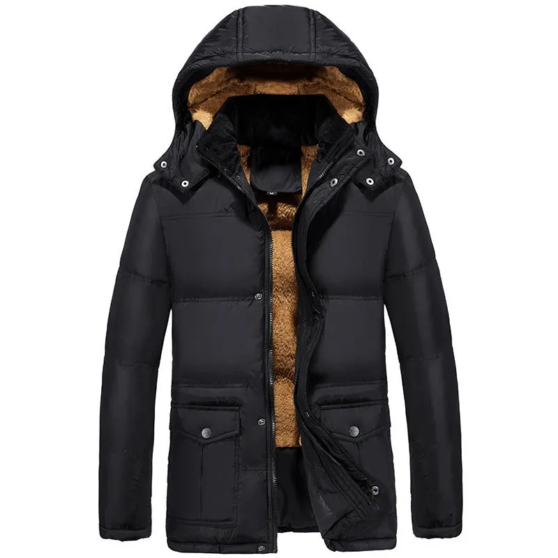 Tommy™ bont gevoerd zwart met rits Parka winterjas