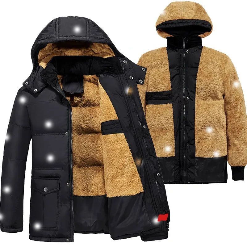 Tommy™ bont gevoerd zwart met rits Parka winterjas