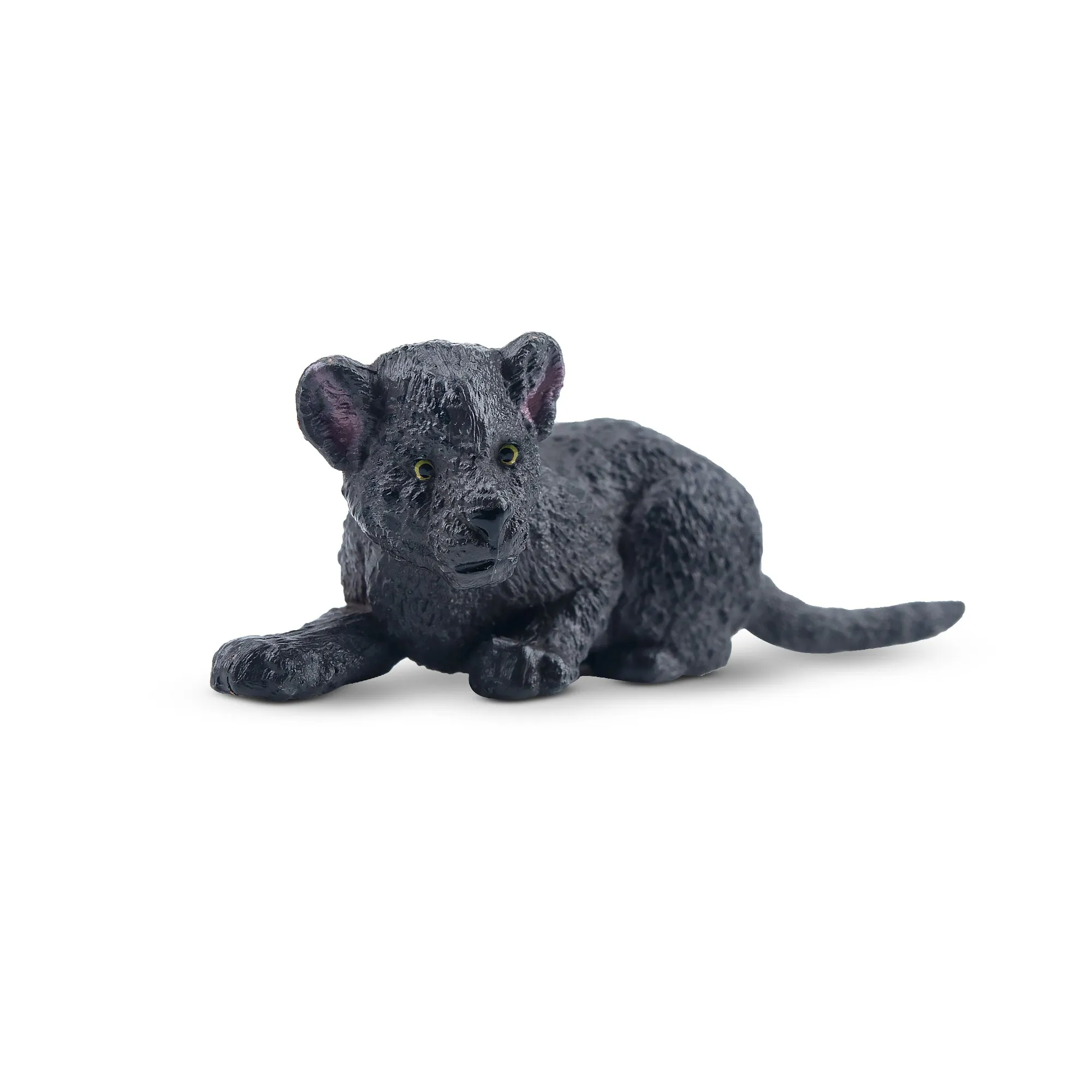 Toymany Lying Black Leopard Cub Figurine Toy