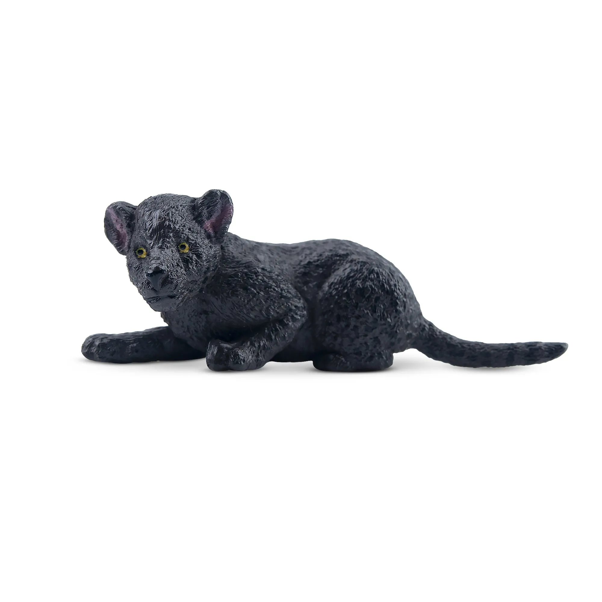 Toymany Lying Black Leopard Cub Figurine Toy