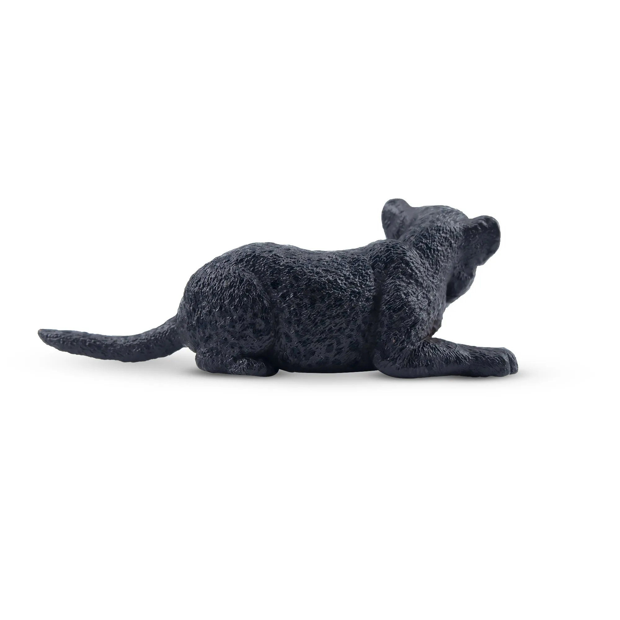 Toymany Lying Black Leopard Cub Figurine Toy