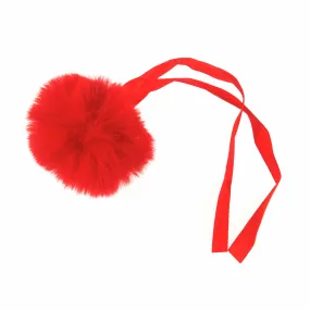 Trimits Faux Fur Super Fluffy Pom Pom - Red 6cm (Medium)