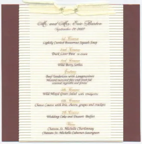 Triple Layered Menu Card