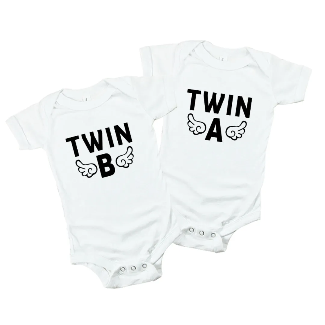 Twin A & Twin B Baby Romper