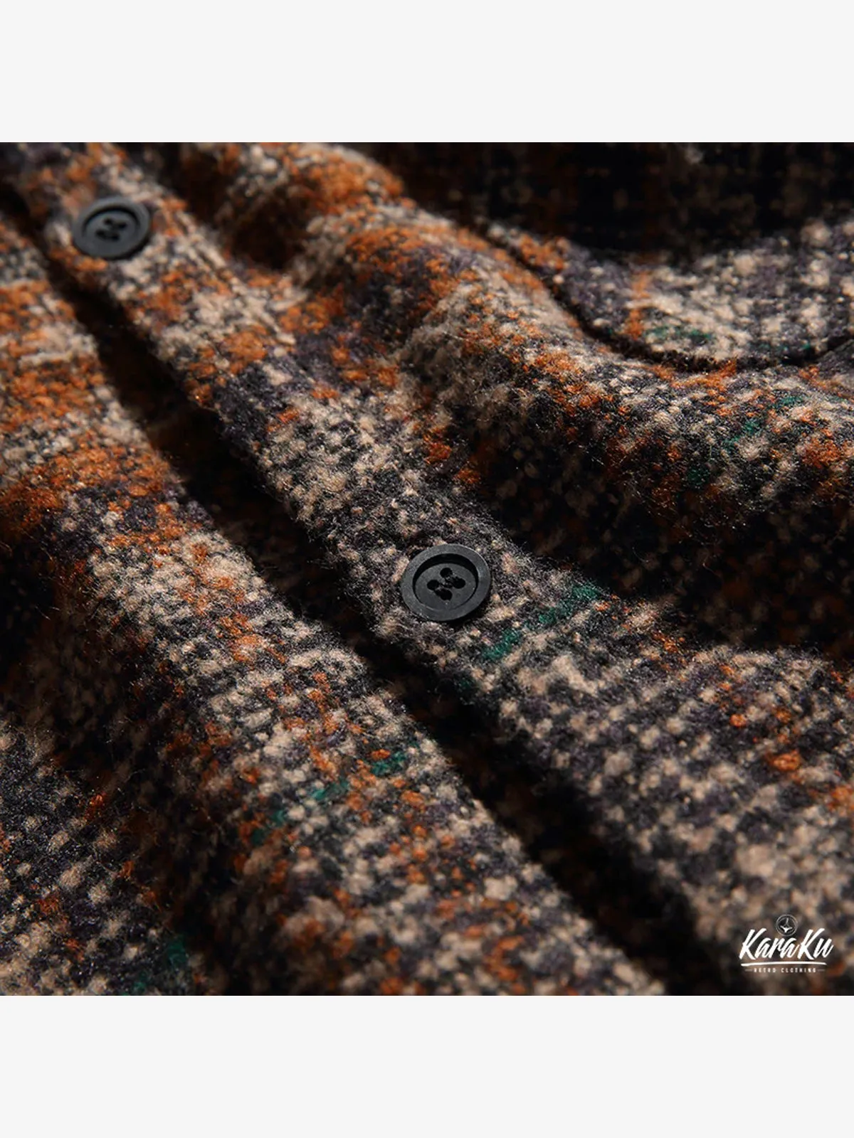 Two-Color Choice Brushed Tweed Shirt