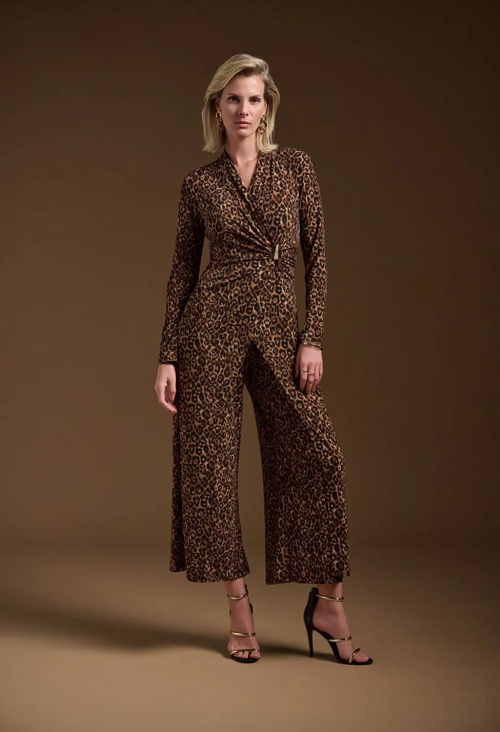 V-neck Animal Print Jumpsuit Style