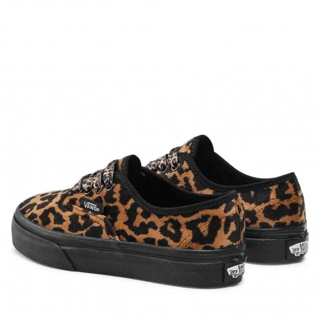 Vans Authentic VN0A3UIV99F1 Little Kids Leopard Fur Shoes Size US 13.5K C1730