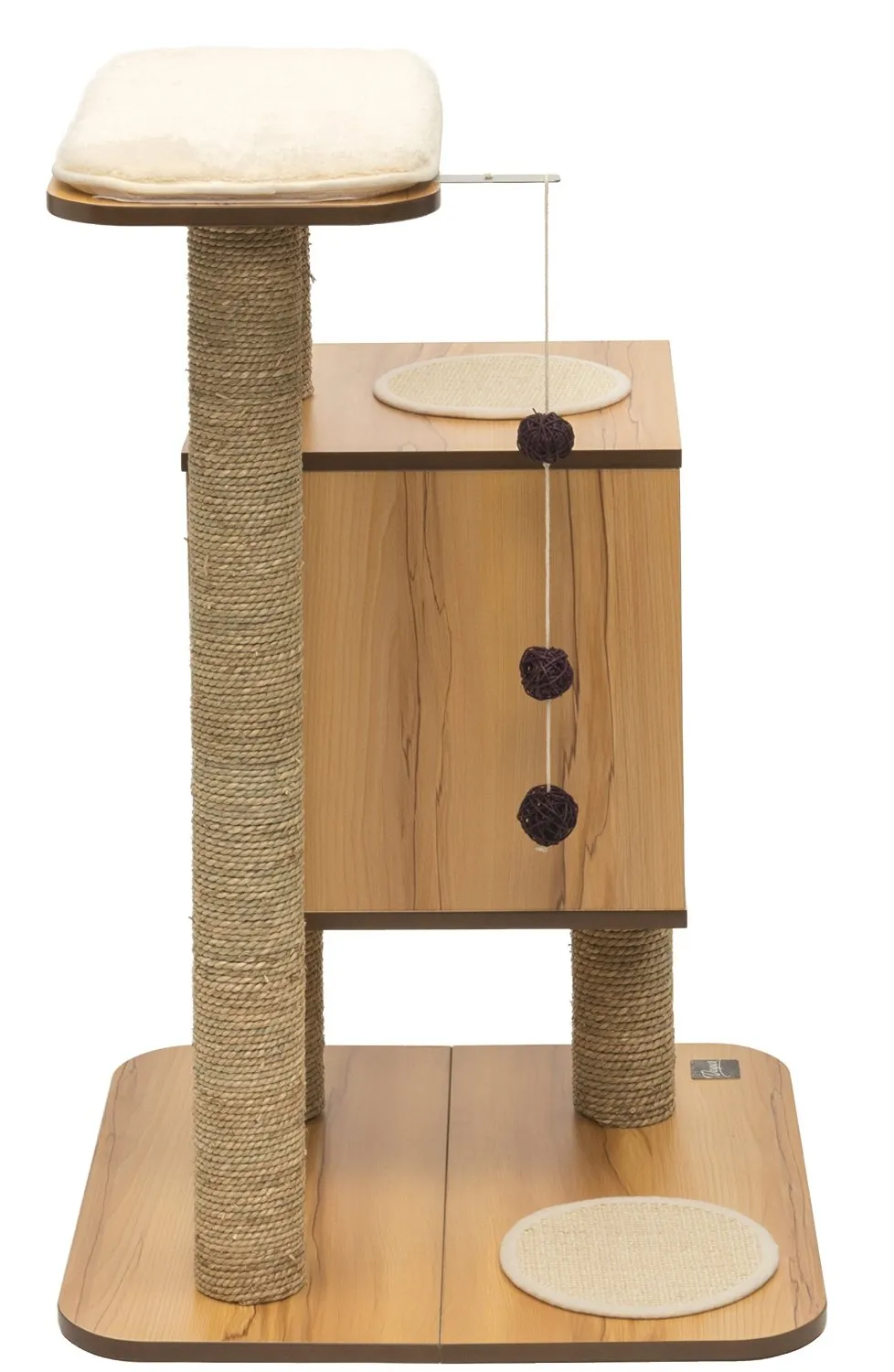 Vesper V-Base In Walnut Cat Condo