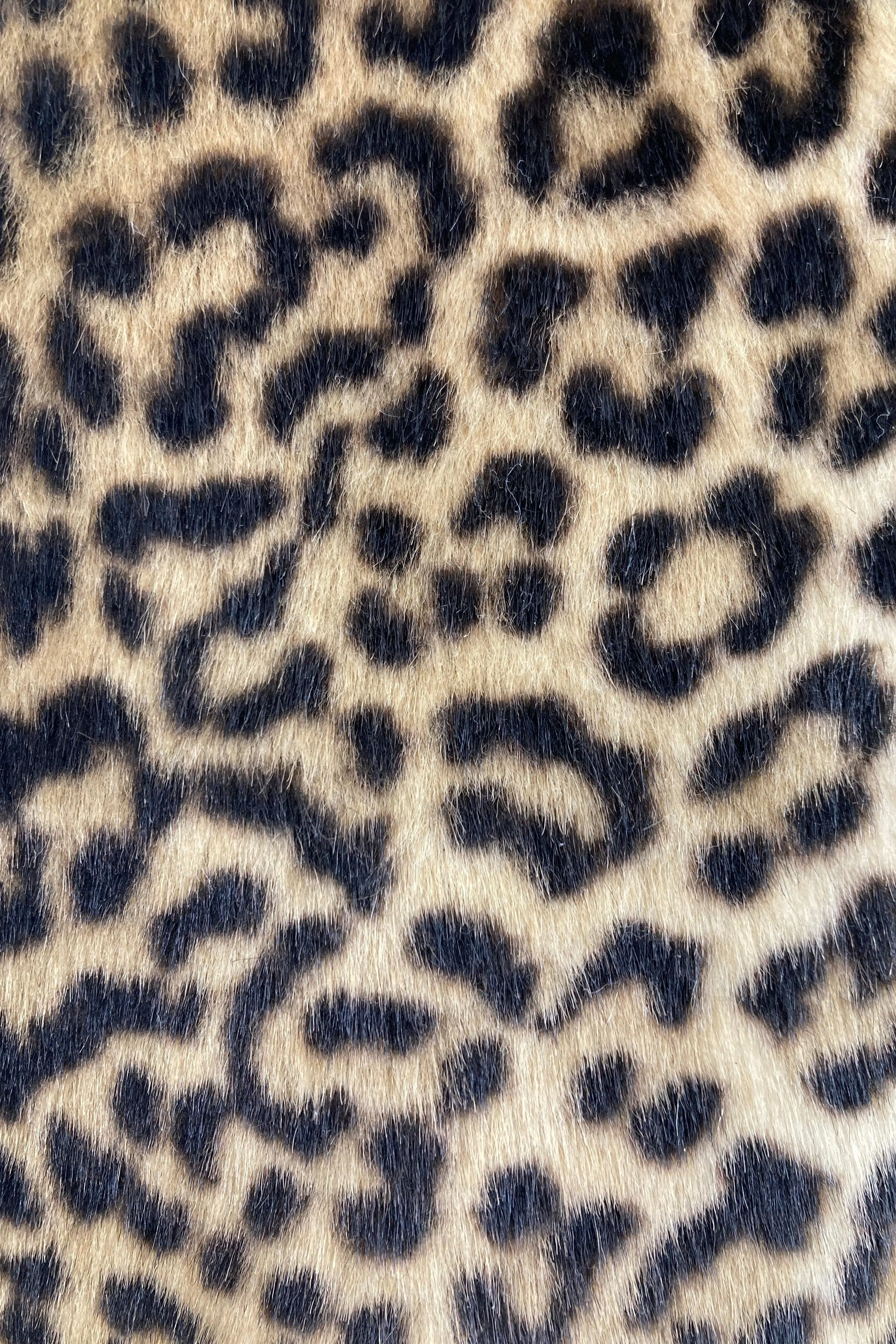 Vintage 1950s Leopard Faux Fur Jacket