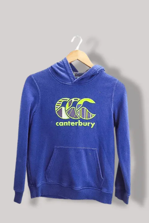 Vintage Canterbury graphics blue small regular fit hoodie