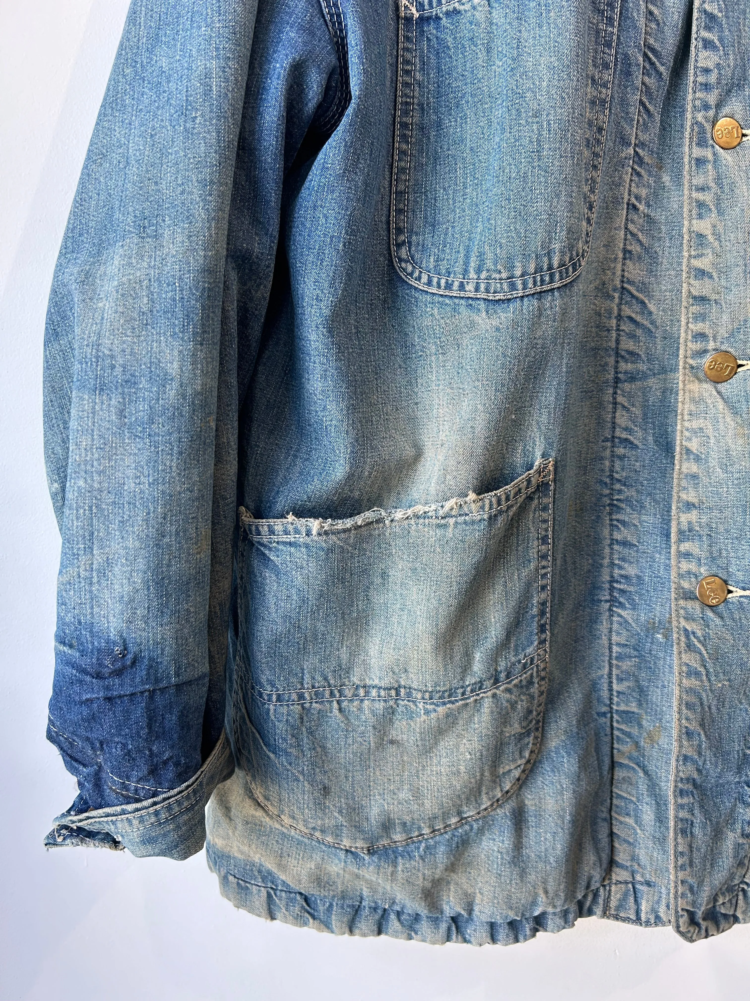 Vintage Lee 81 LJ Jean Jacket with Painted Back