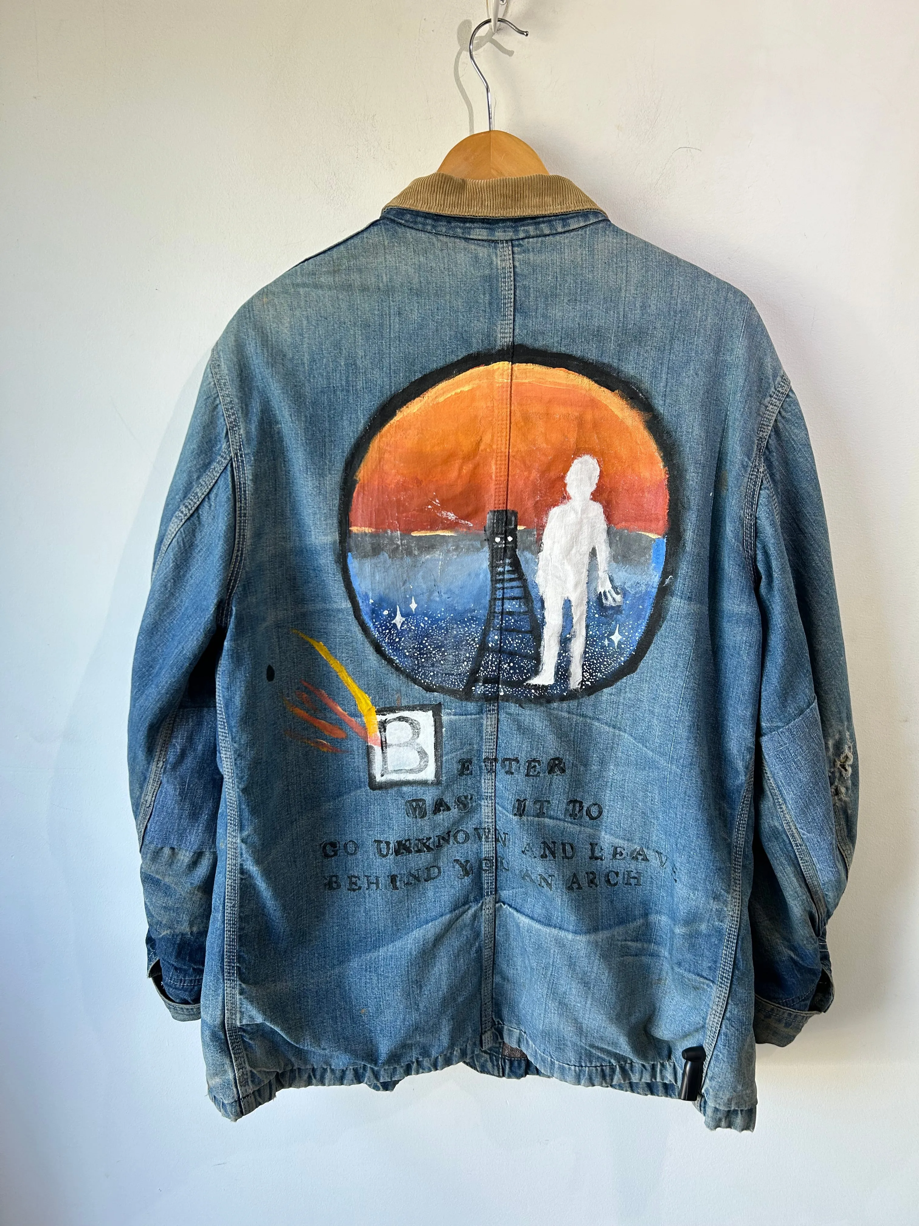 Vintage Lee 81 LJ Jean Jacket with Painted Back