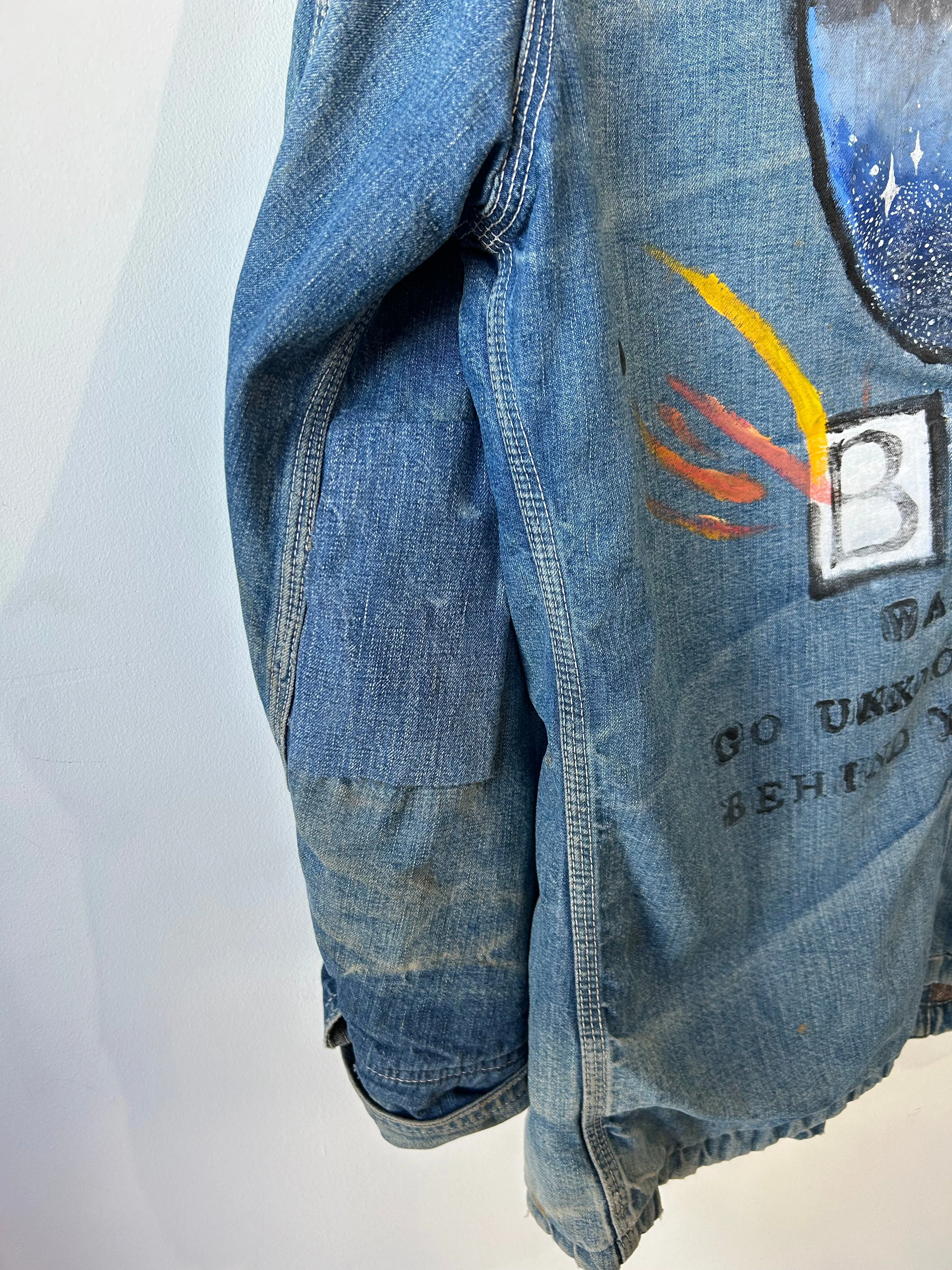 Vintage Lee 81 LJ Jean Jacket with Painted Back