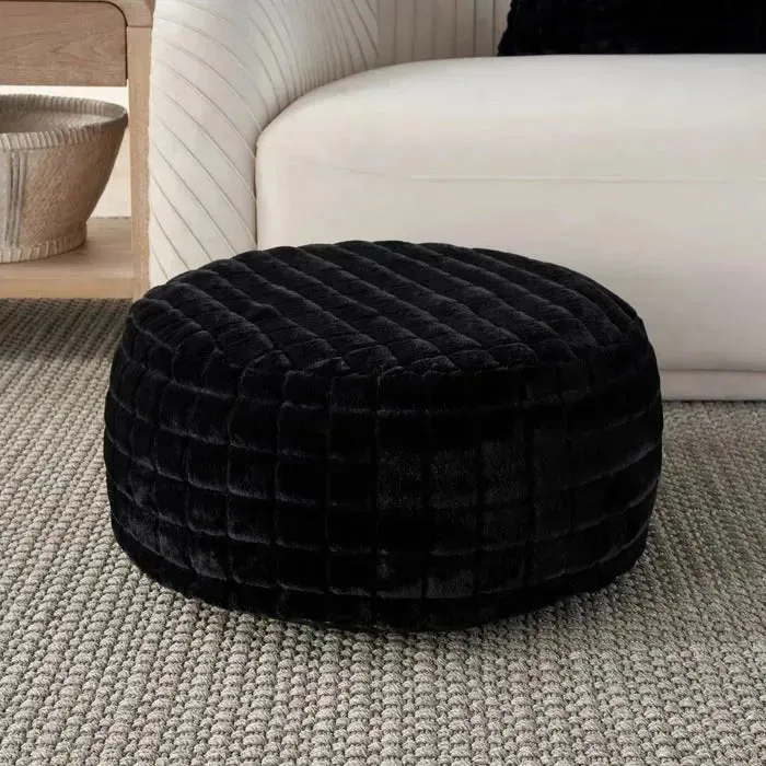 Waverly Pillows RD123 Black Pouf