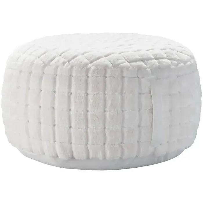 Waverly Pillows RD123 White Pouf