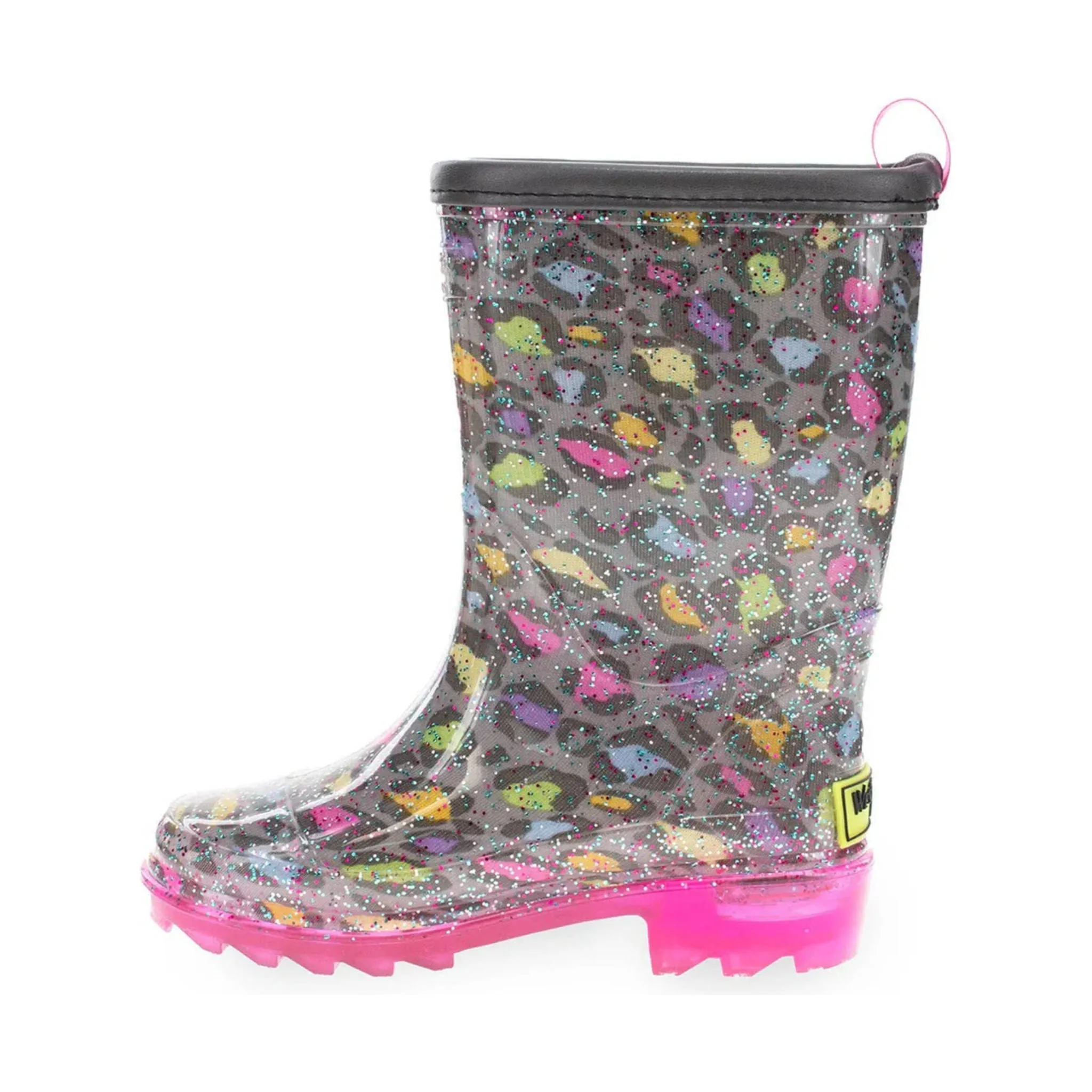 Western Chief Kids' Leopard Faux Fir Rain Boots - Multi Leopard